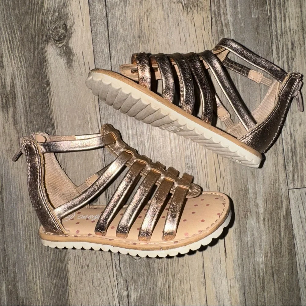 🎀3/$23🎀 Cat & Jack Bronze Gladiator Kids Sandals